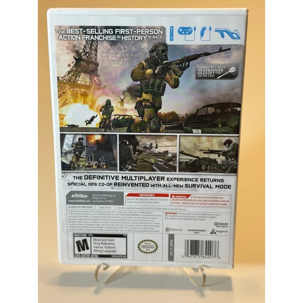 Call of Duty Modern Warfare 3 - CIB‎ Nintendo Wii GOOD
